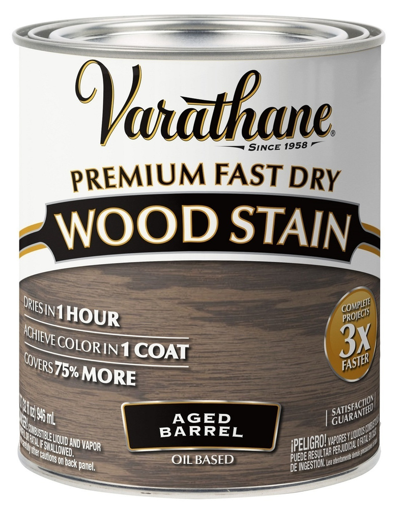 Морилка - Масло Для Дерева Varathane Premium Fast Dry Wood Stain Старинная Бочка 0,946л  #1