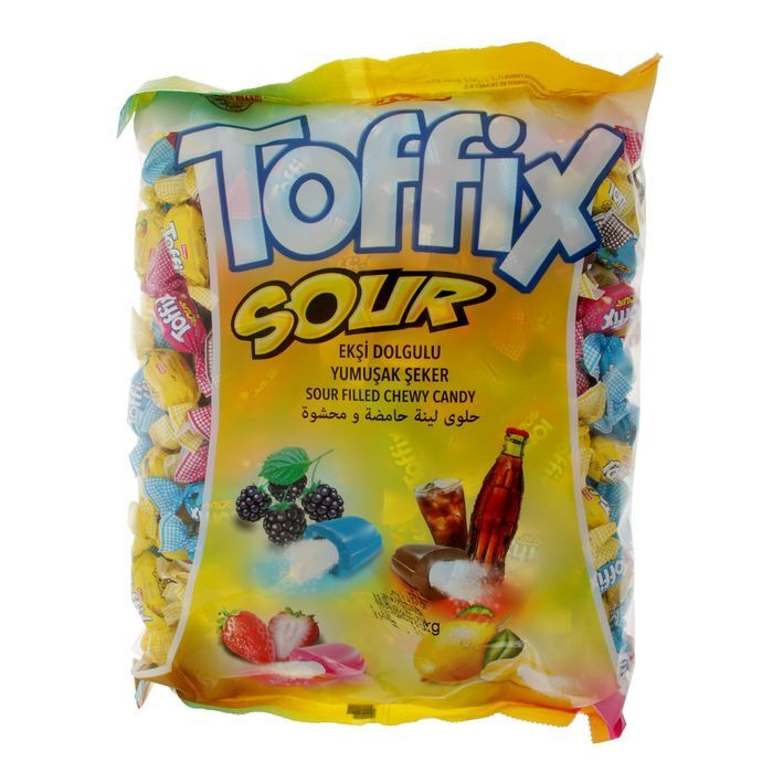 Конфеты жевательные Toffix sour mix, 1 кг #1