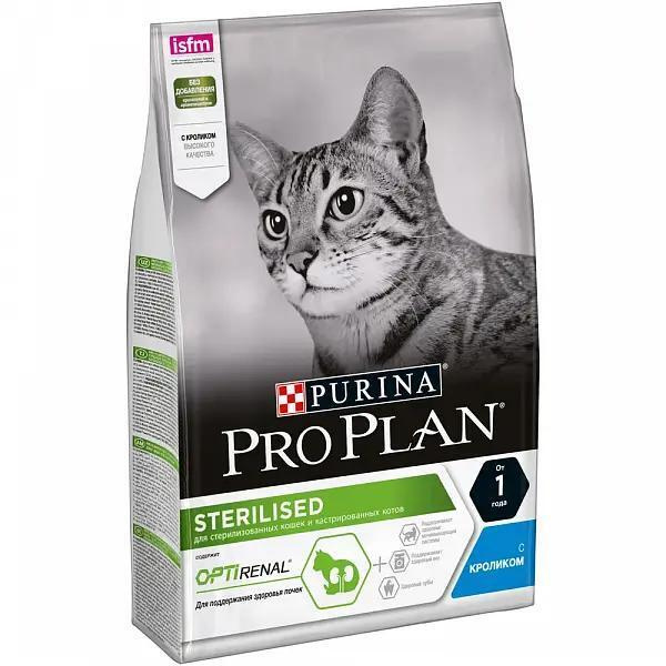 Сухой корм ProPlan для стерилизованных кошек и кастрированных котов, кролик, 3 кг  #1