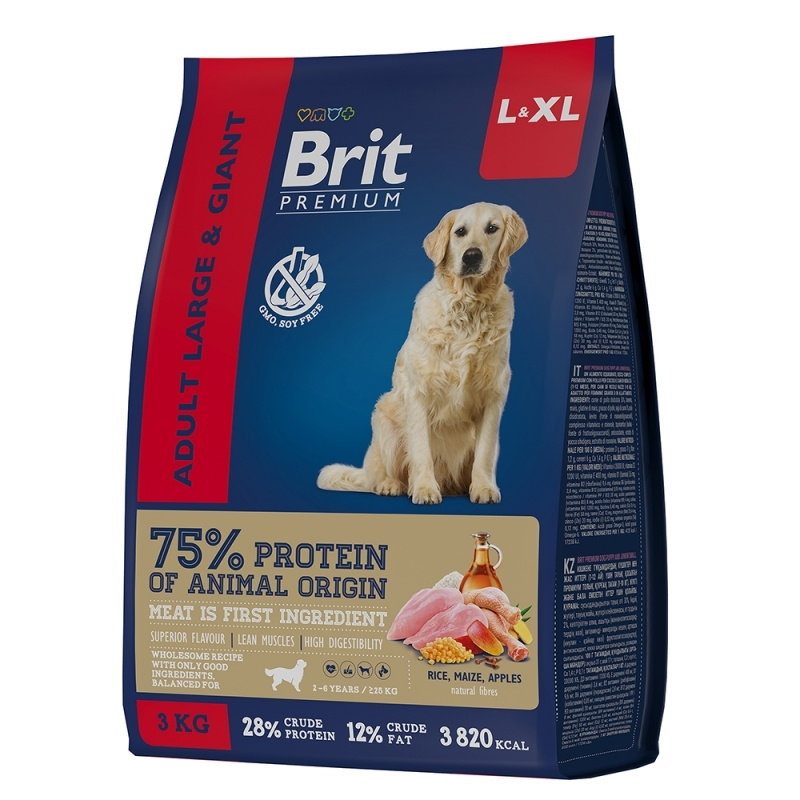 Brit Premium Dog Adult Large and Giant с курицей для взрослых собак крупных и гигантских пород, 3 кг #1