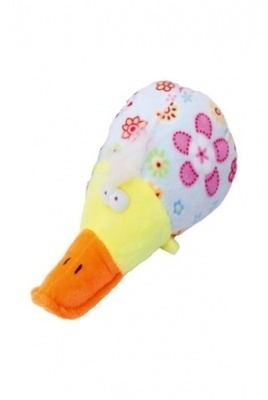 Плюшевая игрушка для собак Утенок с пищалкой, 17 см (Plush dog beak toys,duck,with squeaker inside, 17 #1