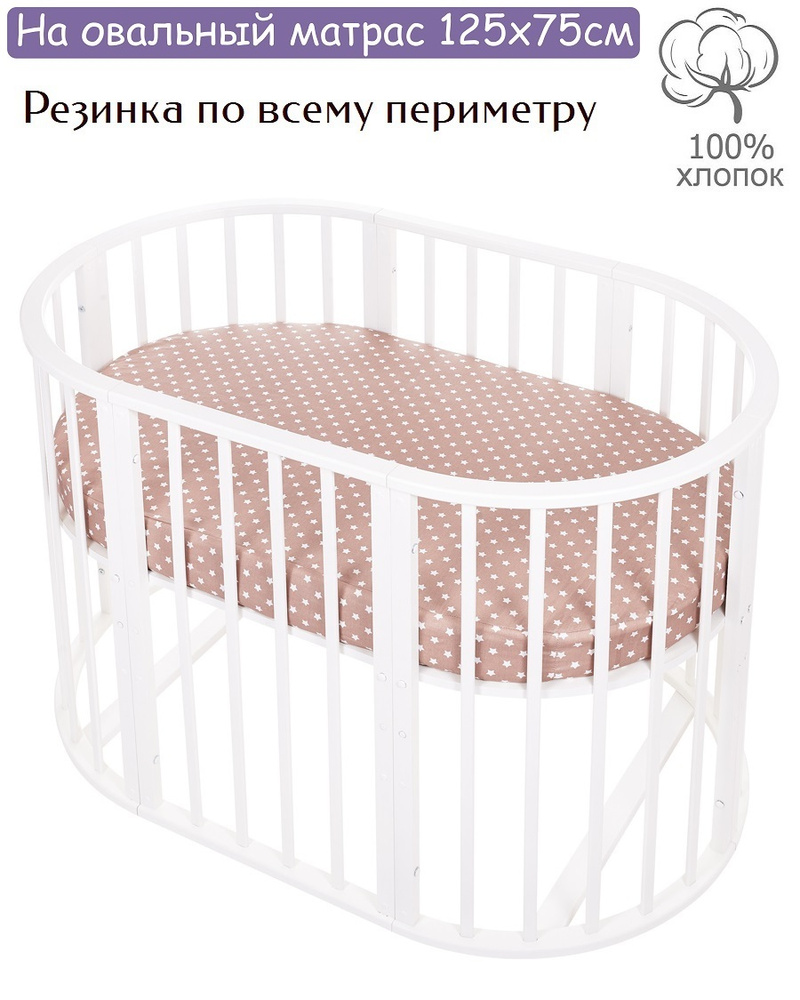 Lemony kids Простыня на резинке, Поплин, 75x125 см #1