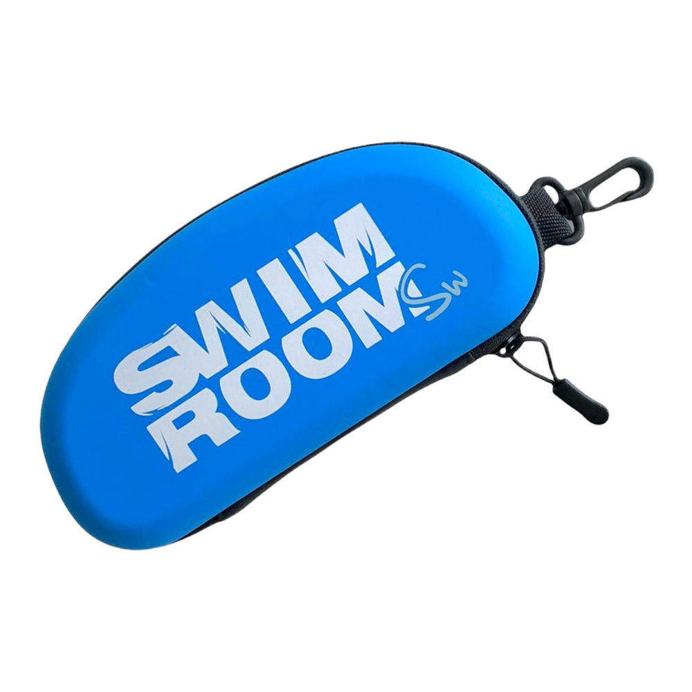 Чехол / футляр для плавательных очков и шапочки SwimRoom "Swim Case 2.0", Синий с белым  #1