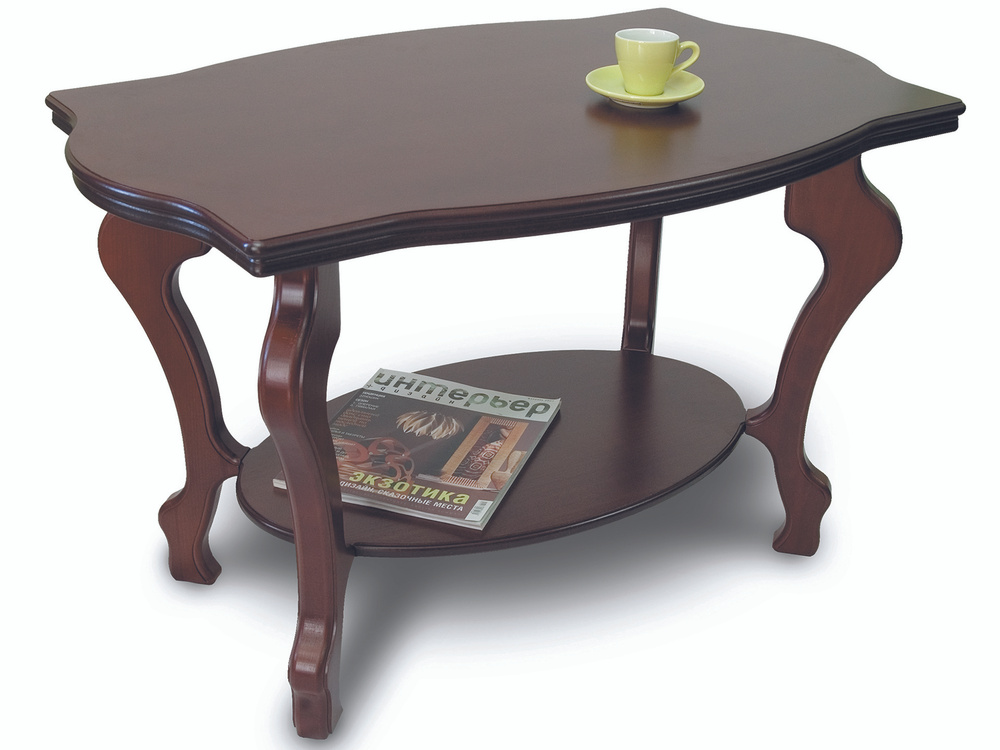Журнальный столик Мебелик Берже 1 темно-коричневый #1