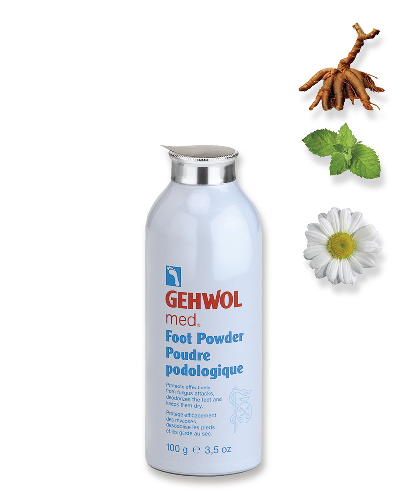 Gehwol Med Пудра для ног Геволь с защитой от грибковых инфекций, тальк для ног, присыпка для ног от потливости #1