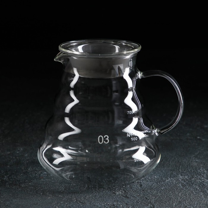 Чайник стеклянный заварочный с крышкой Бриз , 700 мл #1