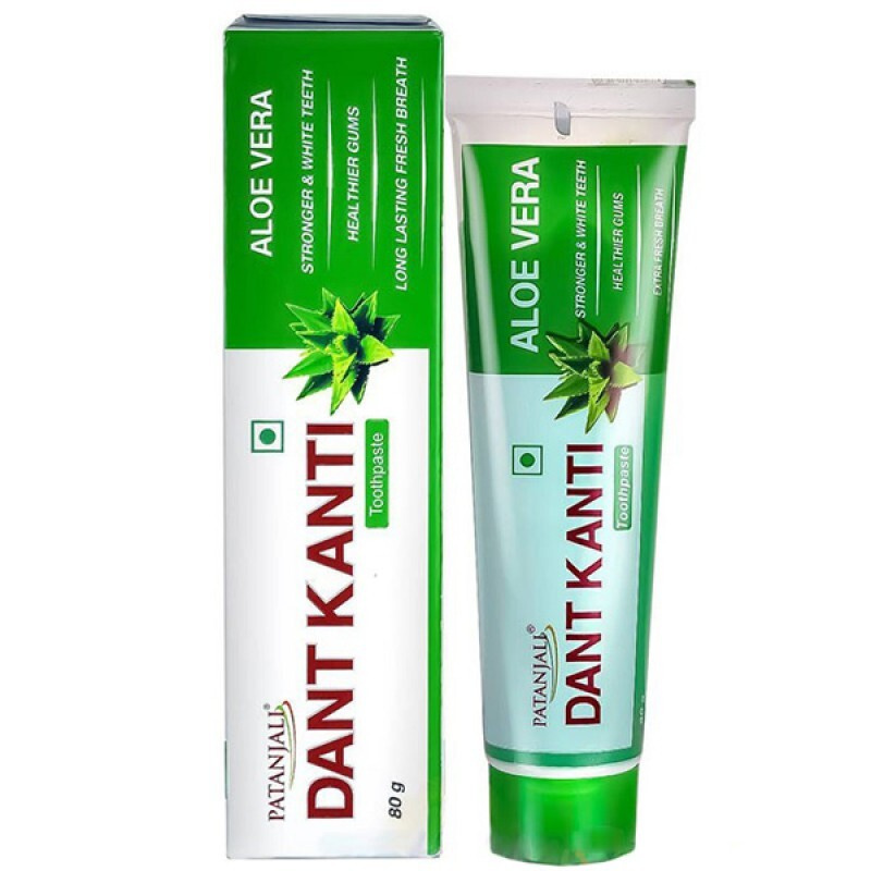 Аюрведическая зубная паста Дент Канти Алоэ Вера (Dant Kanti Aloe Vera, Patanjali), 80 г  #1