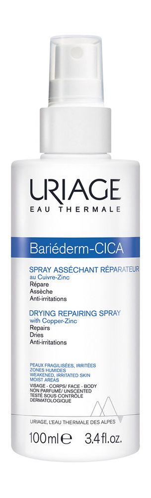 Uriage Bariederm Drying Repairing Cica-спрей с медью и цинком #1