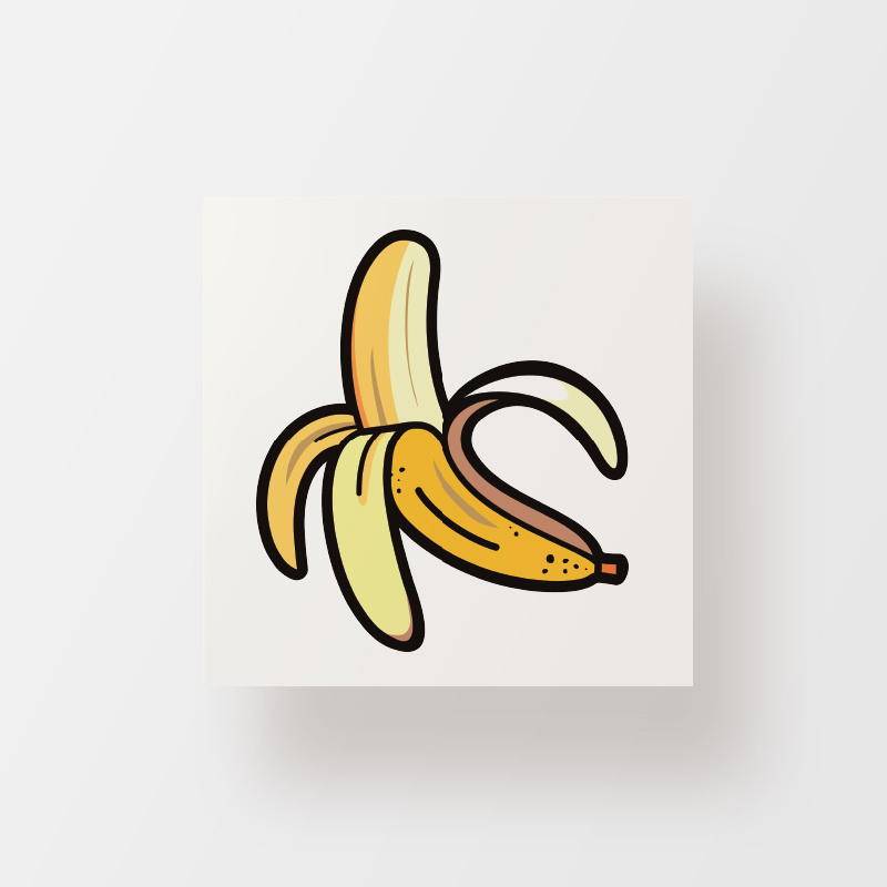 Unicorns Out Переводная Татуировка банан "Banana" #1