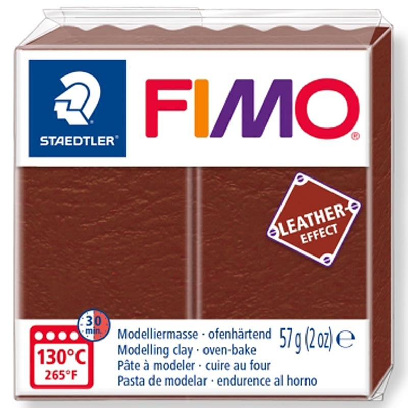 Полимерная глина Fimo leather-effect 8010-779 ореховый эффект кожи (nut) 57 г.  #1