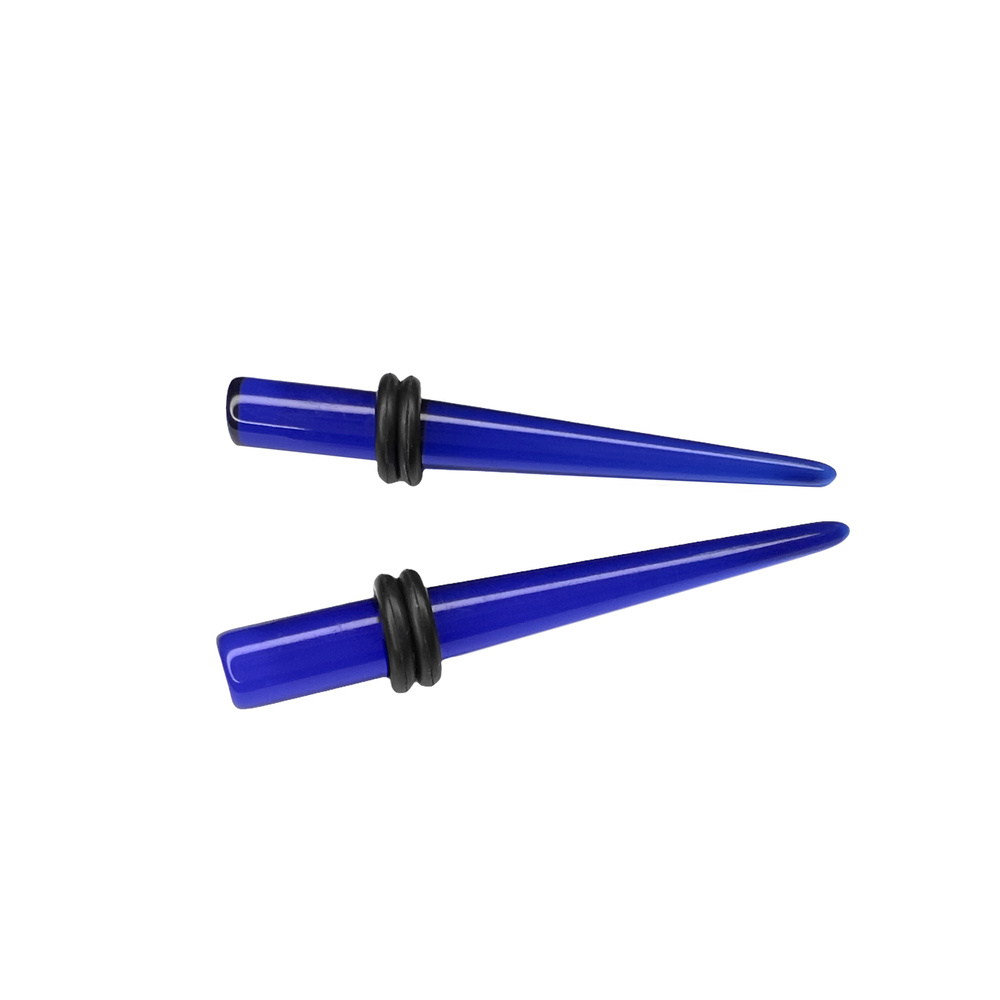 Растяжки для тоннелей спираль конус 8 мм, комплект из 2-х штук, синий/Overmay/ растяжки в ухо/растяжка #1