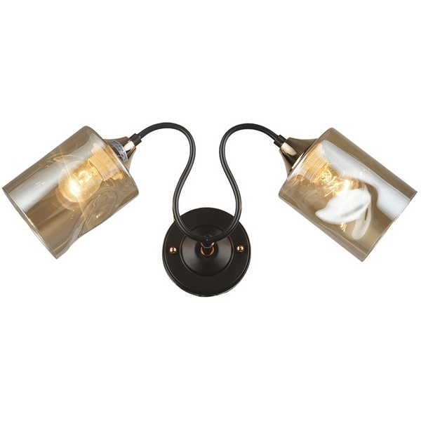 Бра настенный светильник Imex MD.4052-2-W COFFEE+FGD бронза,черный #1