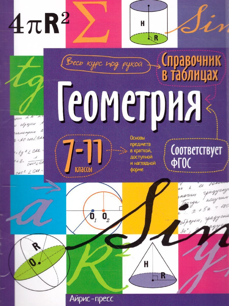 Справочник в таблицах. Геометрия 7-11 класс #1