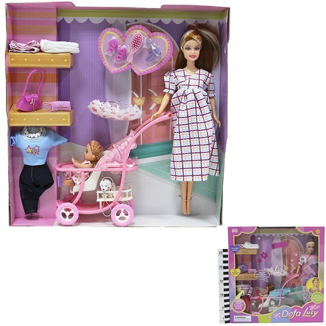 Игровой набор Кукла 8049 Беременная с ребенком с аксессуарами в коробке 203201YS  #1
