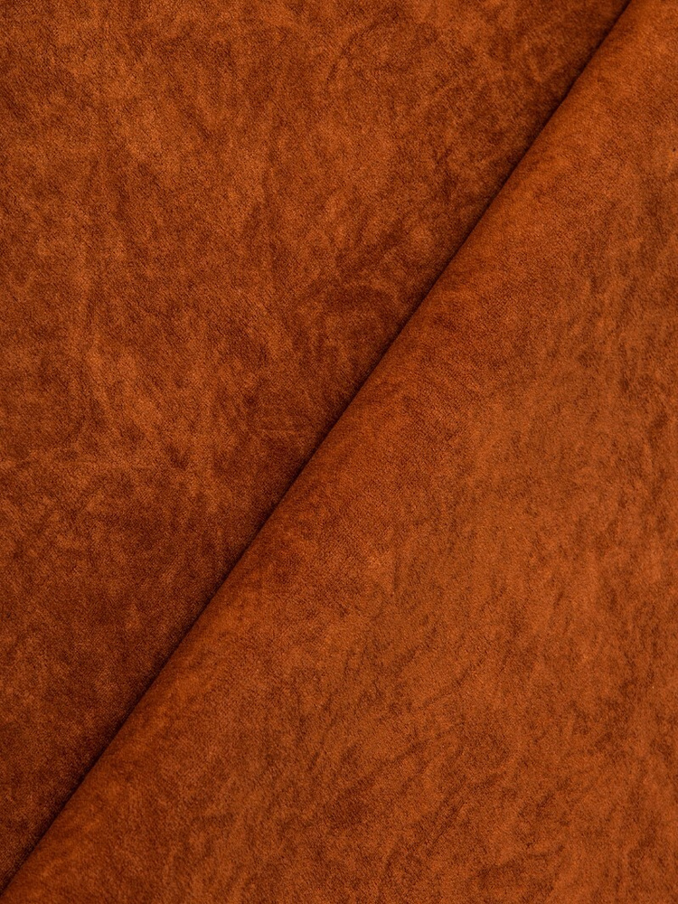 Ткань мебельная отрезная велюр Kreslo-Puff SNOW 13, оранжевый, 1 метр, для обивки мебели, перетяжки, #1