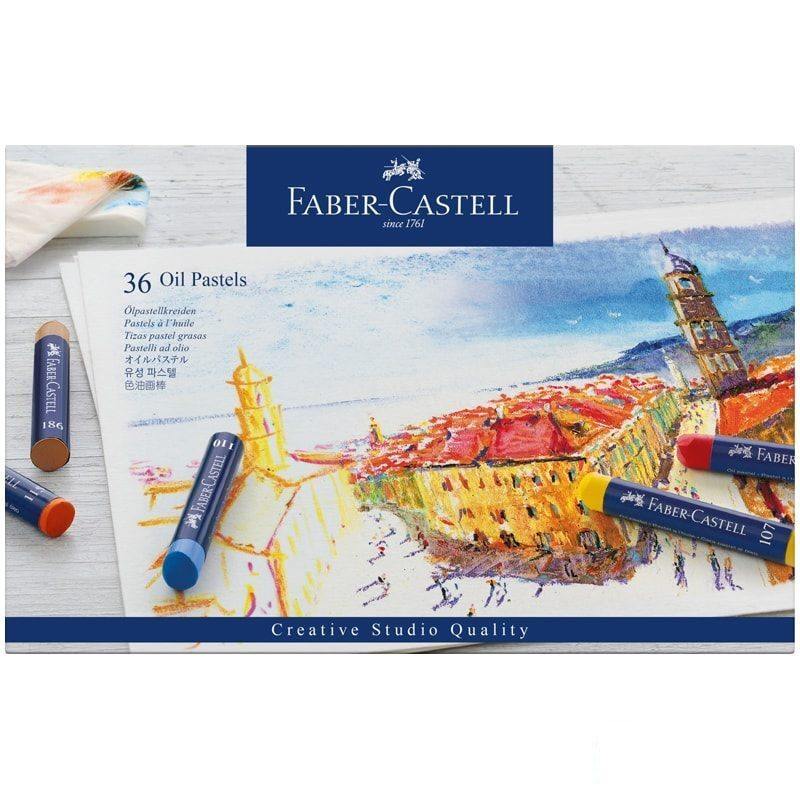 Пастель масляная 36 цветов Faber-Castell Studio Quality, круглая (127036)  #1