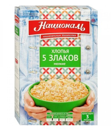 Хлопья 5 злаков "НАЦИОНАЛЬ" 400 г, 2 пачки #1