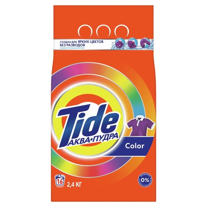 Tide Стиральный порошок 2400 г 16 стирок Для белых тканей, Для цветных тканей  #1