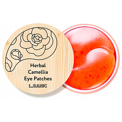LSanic Патчи гидрогелевые с экстрактом камелии - Herbal camellia hydrogel eye patches, 60шт  #1