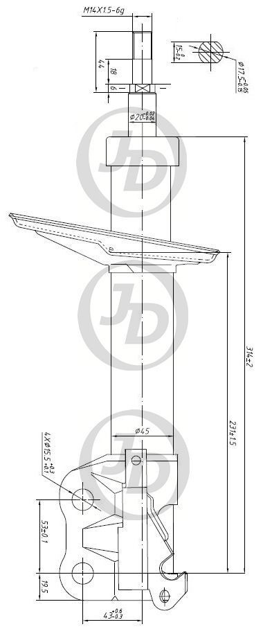 JD Амортизатор подвески, арт. JAS0038 #1