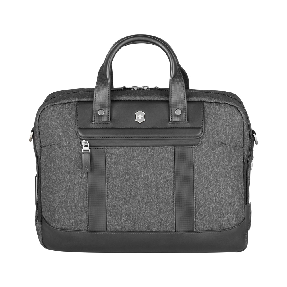 Мужской тканевый портфель для документов а4 со съемным плечевым ремнем, 16 л, серый, Victorinox Architecture #1