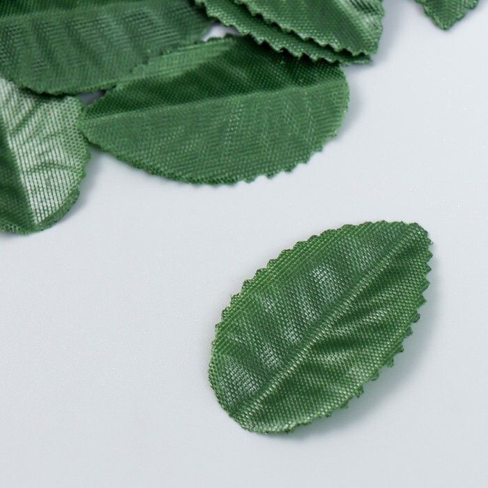 Декор для творчества "Листочек" набор 100 шт зелёный 4,5 см  #1