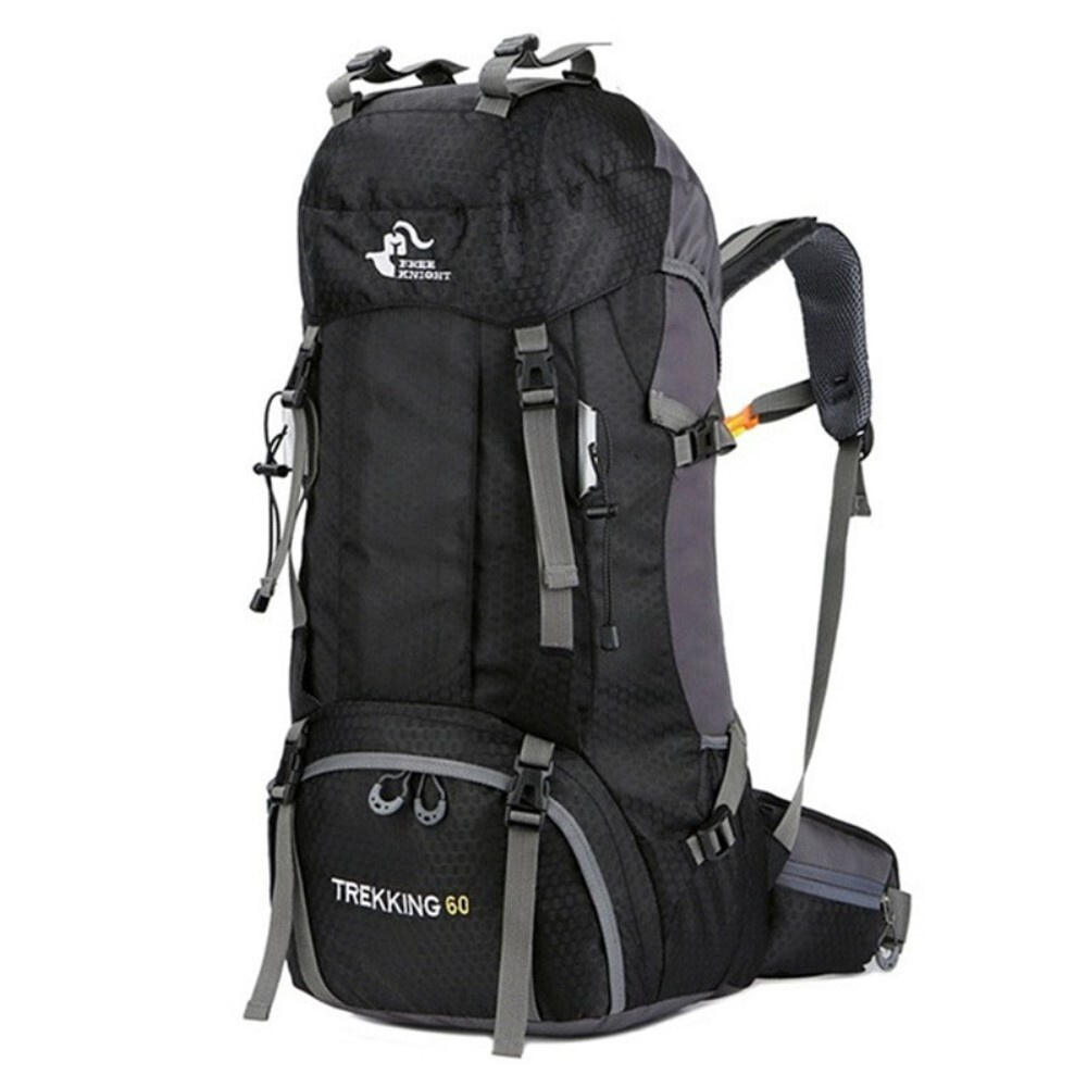 Большой рюкзак для путешествий, походов, кемпинга - 60л, черный  #1