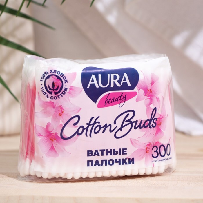 Ватные палочки Aura Classic, 300 шт. в пакете - купить с доставкой по ...
