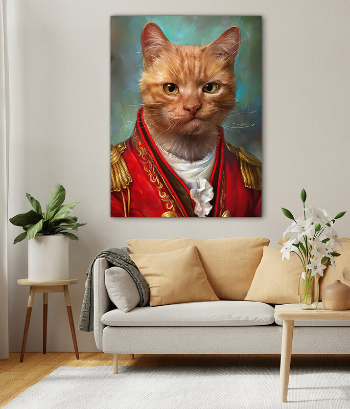 Интерьерная картина на холсте "Рыжий кот - аристократ" размер 30x40 см  #1