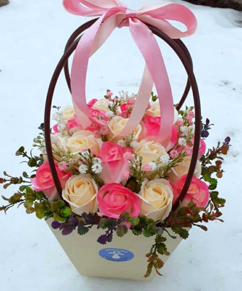 Букет из мыльных роз - цветы из мыла: подарок на день рождения девушке, маме, подруге женщине, любимой #1