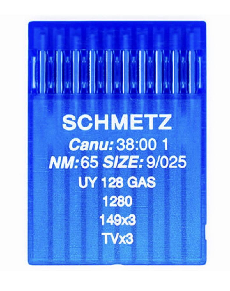 Иглы промышленные SCHMETZ TVx3 №65 (38:00 1, UY128GAS) / для промышленных швейных машин 10шт/уп  #1