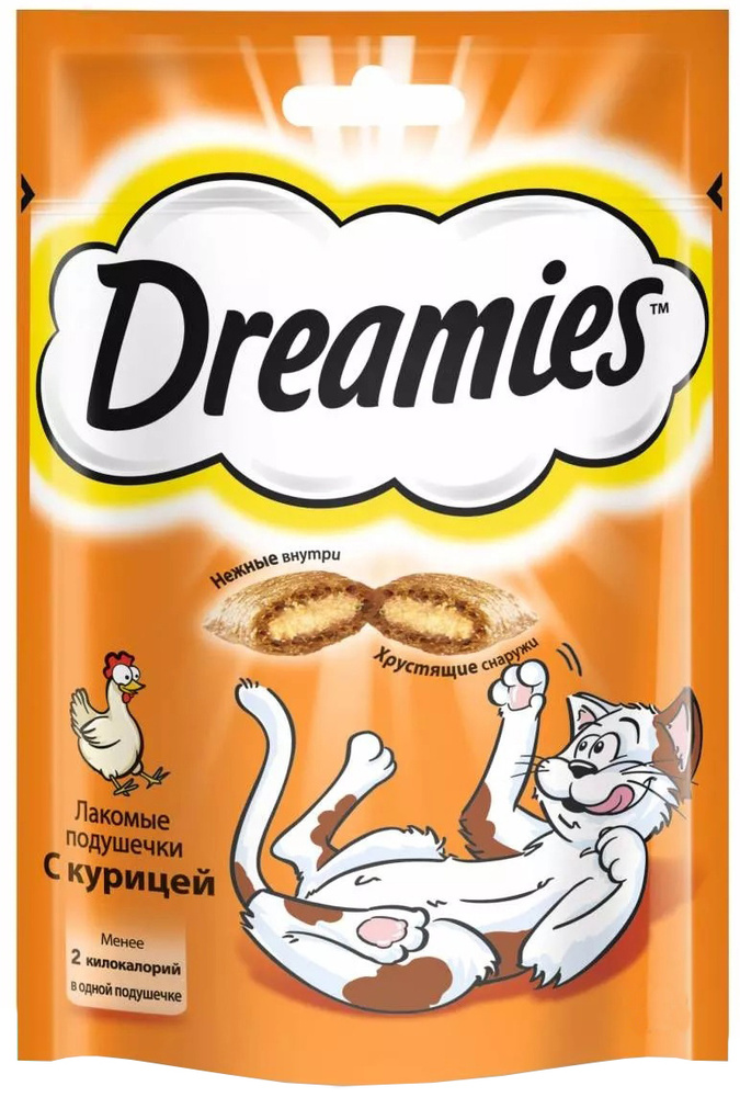 Dreamies Лакомые подушечки для кошек, с курицей, 140 г #1