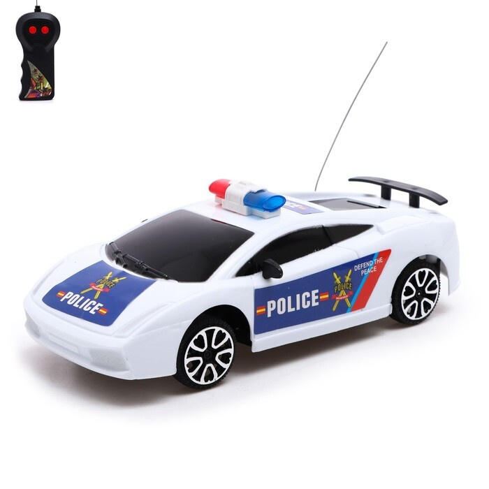 Машина радиоуправляемая "Полицейский патруль", работает от батареек, цвет бело-синий  #1