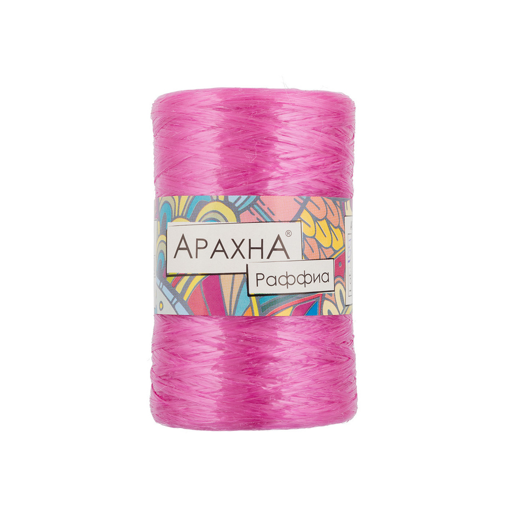 Пряжа Arachna "Raffia" 100% полипропилен 5 шт. х 50 г 10 г 200 м 12 м №09 малиновый  #1