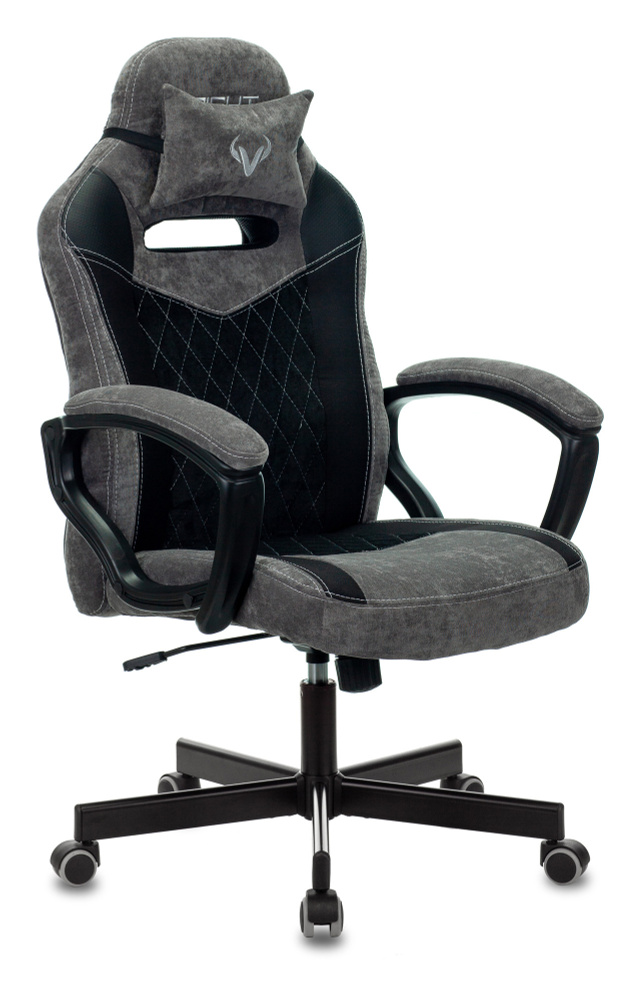Игровое компьютерное кресло Zombie VIKING 6 KNIGHT B, черный, Ткань/Экокожа, с подголовником, крестовина #1
