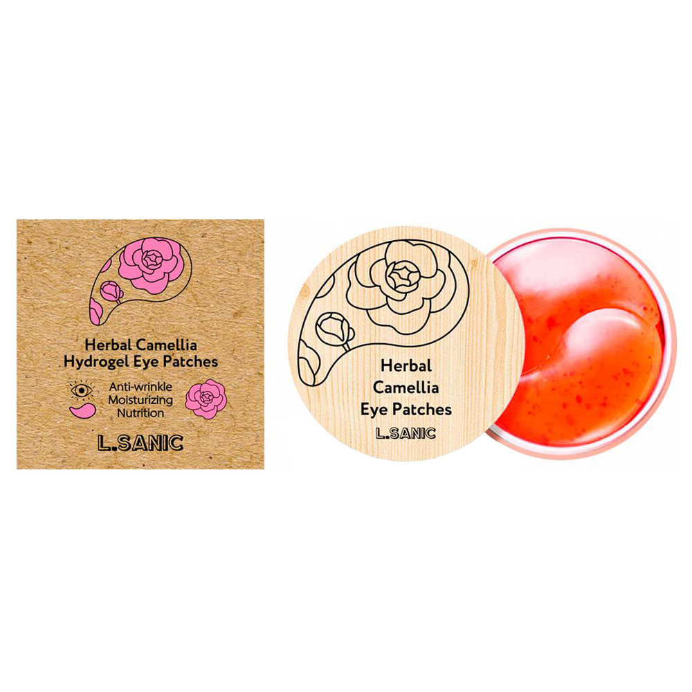 L'Sanic Гидрогелевые патчи с экстрактом камелии Herbal Camellia Hydrogel Eye Patches 60шт  #1