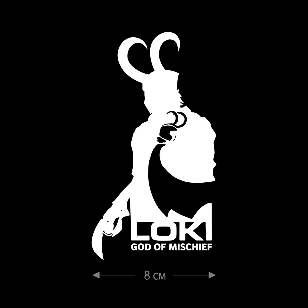 Наклейка на авто Локи / Оригинальная наклейка на машину Loki  #1