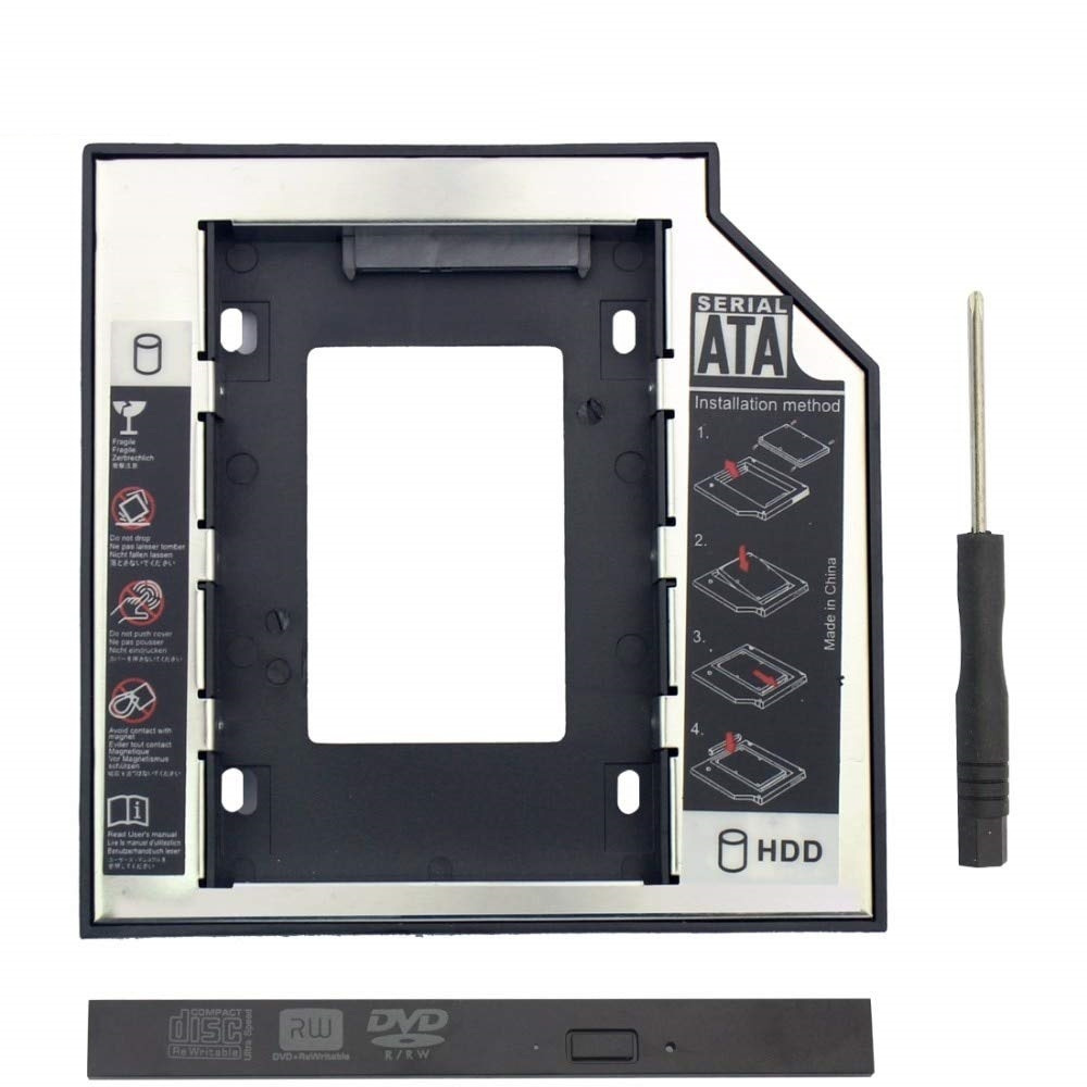 Адаптер SATA III - внутренний корпус для SSD/HDD для ноутбука, 9,5мм, черный  #1