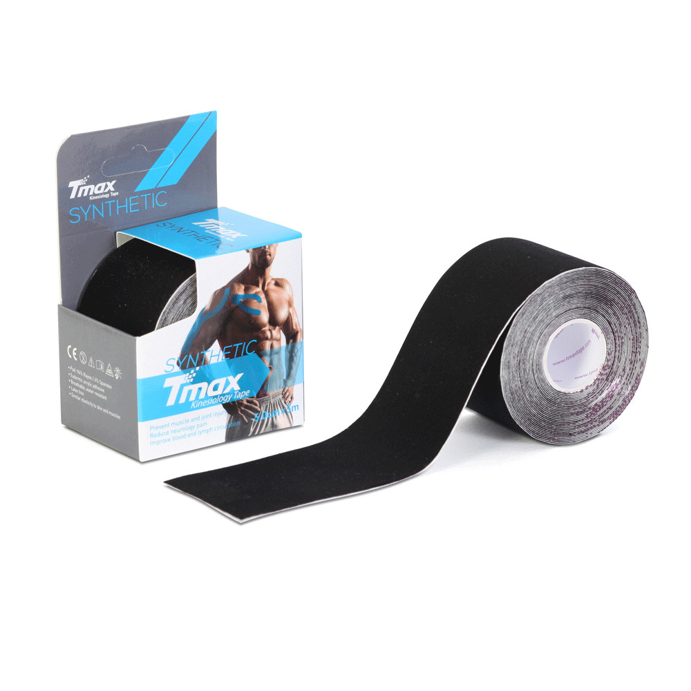 Кинезио тейп синтетика TMax Rayon Base Tape 5cm x 5m (черный) #1