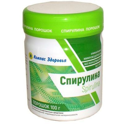 Спирулина, Компас здоровья, порошок, 100 г #1