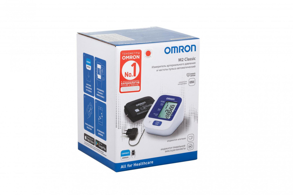 Тонометр OMRON M2 Classic автоматический с Адаптером и Универсальной ...