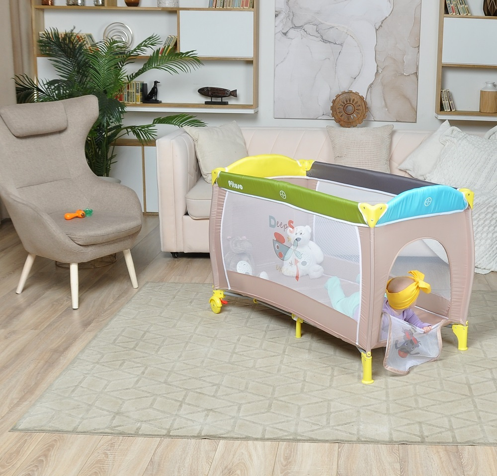 Детский манеж-кровать Pituso Granada beige/Бежевый P612 Bear #1