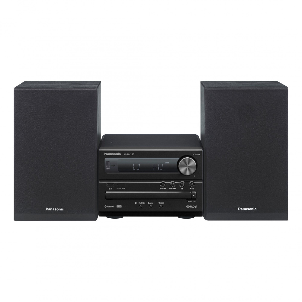 CD-микросистема Panasonic SC-PM250EE-K, черная CD, USB, Bluetooth, MP3, 20W #1