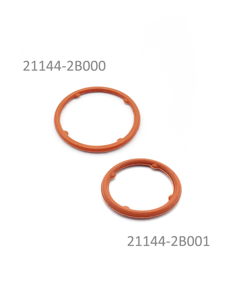 Кольцо уплотнительное блока цилиндров (комплект из 2 шт.) для а/м Hyundai, Kia, фторсиликон  #1