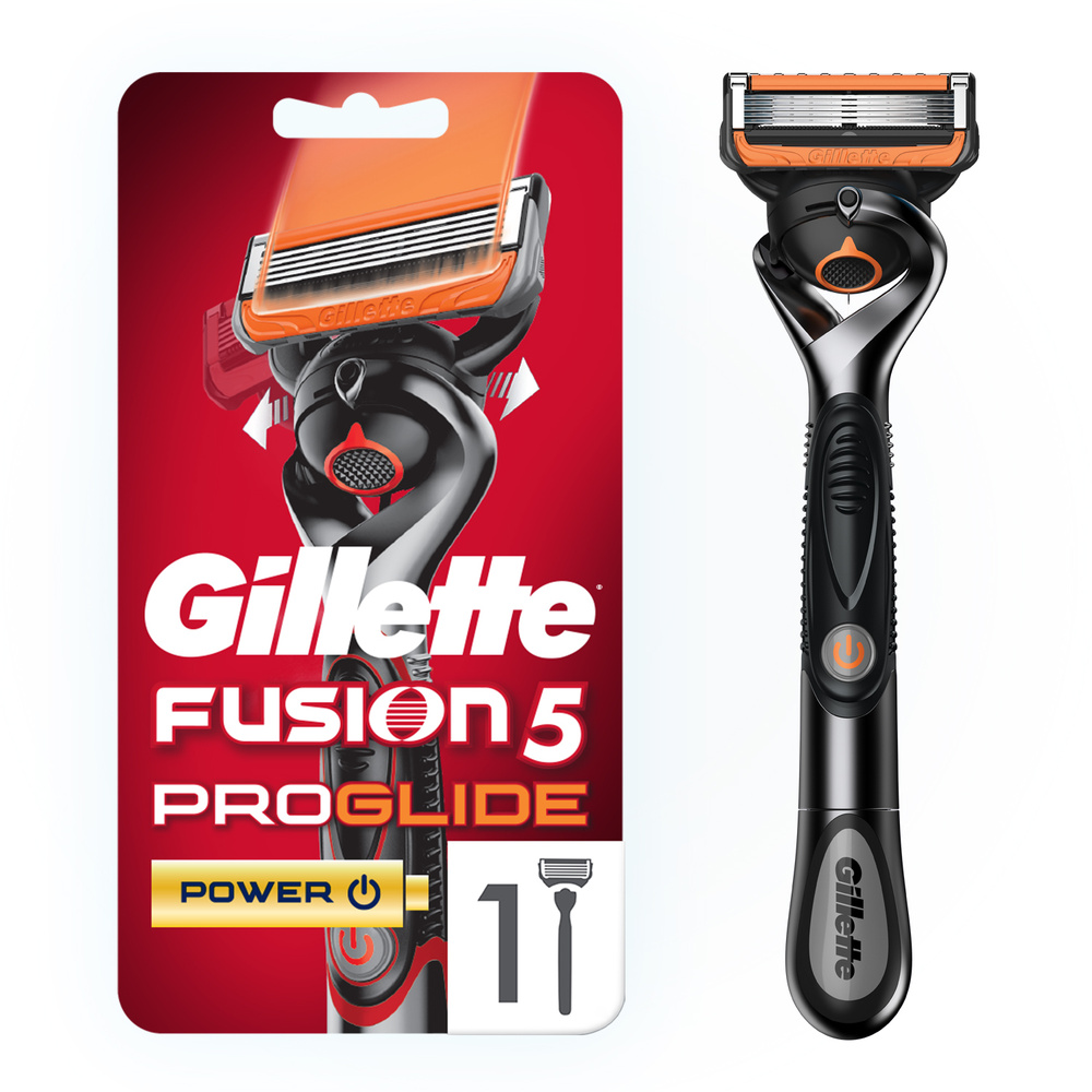 Gillette Fusion 5 ProGlide Power Мужская Бритва , 1 кассета, с 5 лезвиями, с технологией FlexBall, c #1