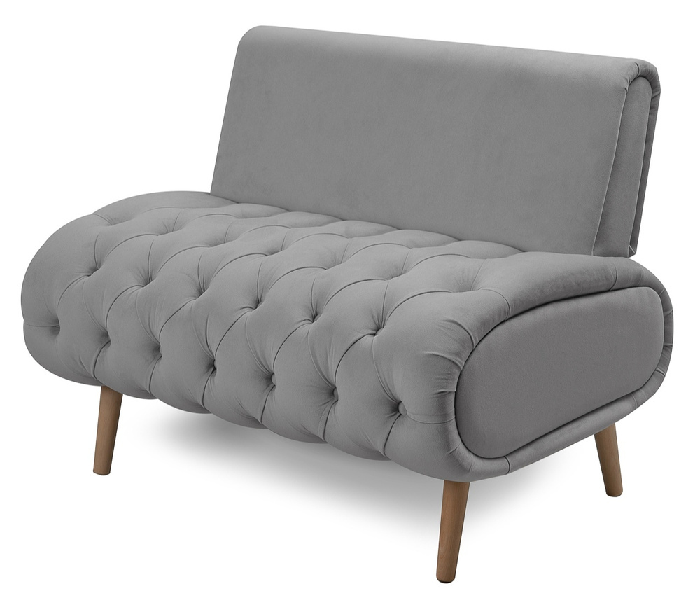 Прямой диван, механизм Нераскладной, 100х60х78 см,серый #1