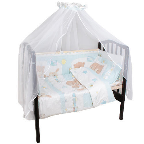Комплект бортиков в детскую кроватку для новорожденных 12 предметов-подушек LuBaby Чаепитие  #1