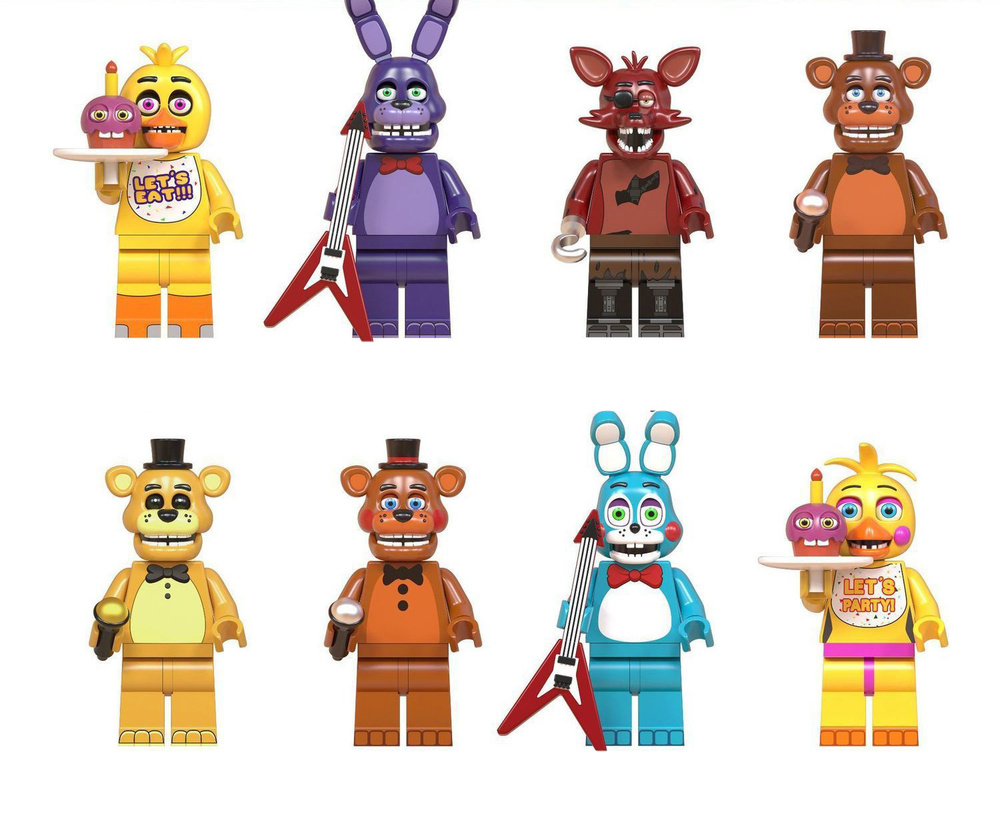 Фнаф (Fnaf) набор фигурок Аниматроников Пять ночей с Федди 8 шт
