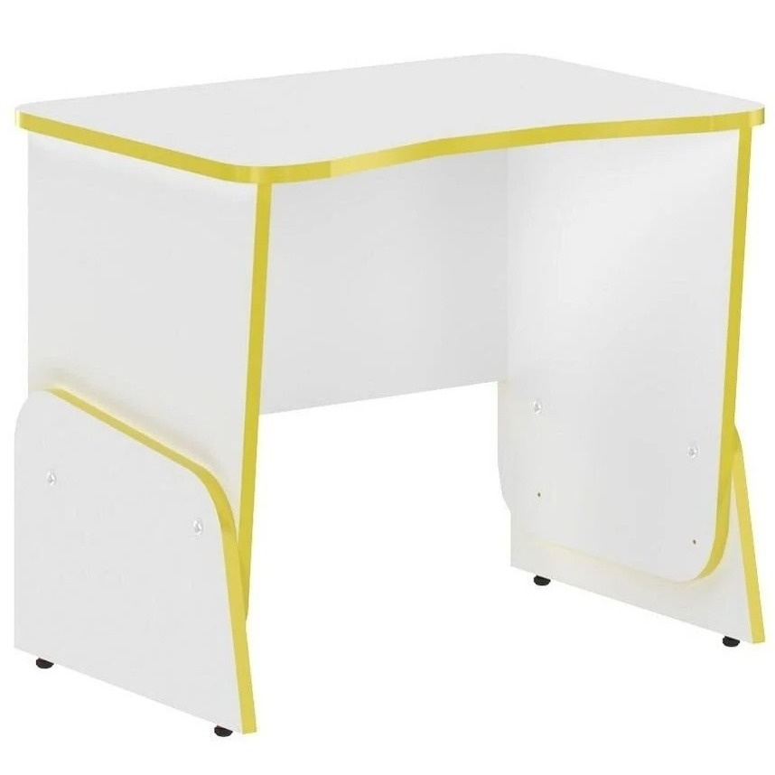 Детский компьютерный стол, растущий стол SKYLAND SKILLL STG 7050, белый/желтый, 70х50х59.5/69.5 см  #1