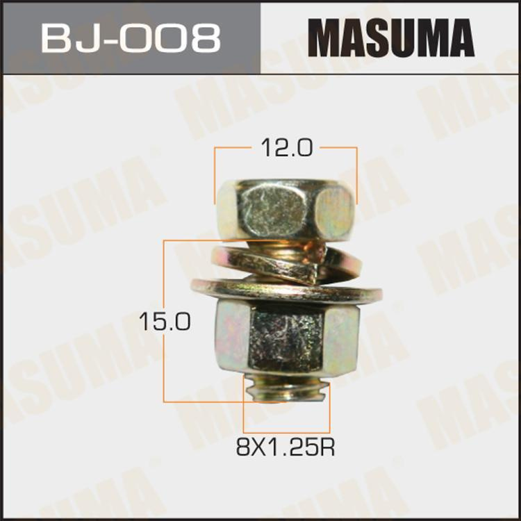 Болт с гайкой "Masuma" М 8x15x1.25- набор 4 шт #1